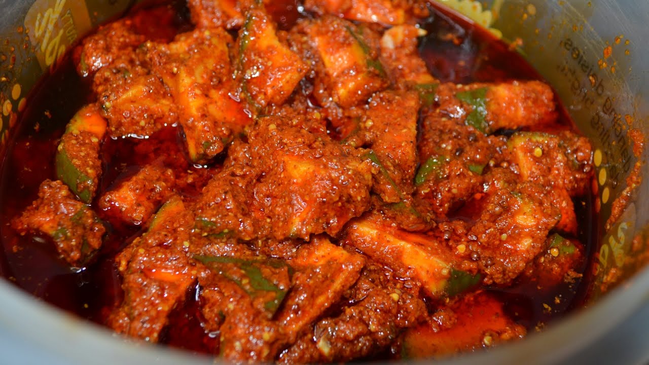 Mango Pickle Andhra Style | മാങ്ങാ അച്ചാർ ആന്ധ്ര സ്റ്റൈൽ | Andhra Avakai Pachadi | आम का अचार