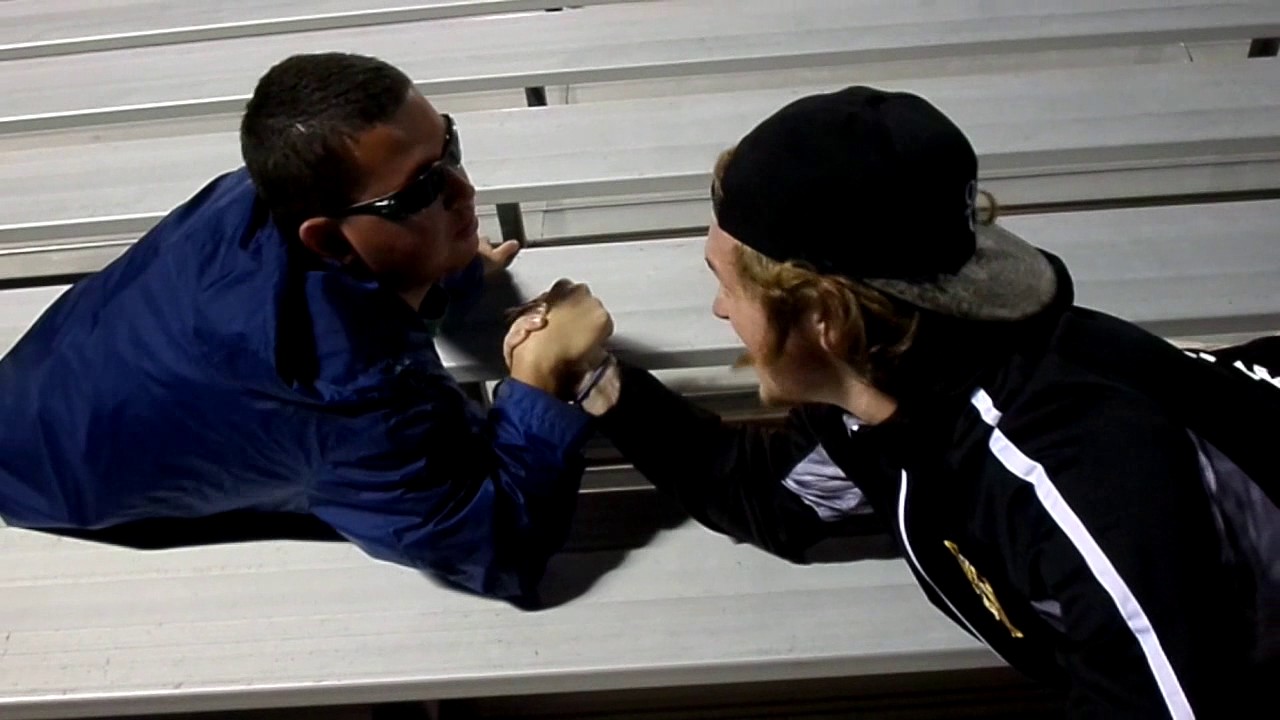 Arm Wrestling with the coolest of kids class of 2017 at a Lacrosse game