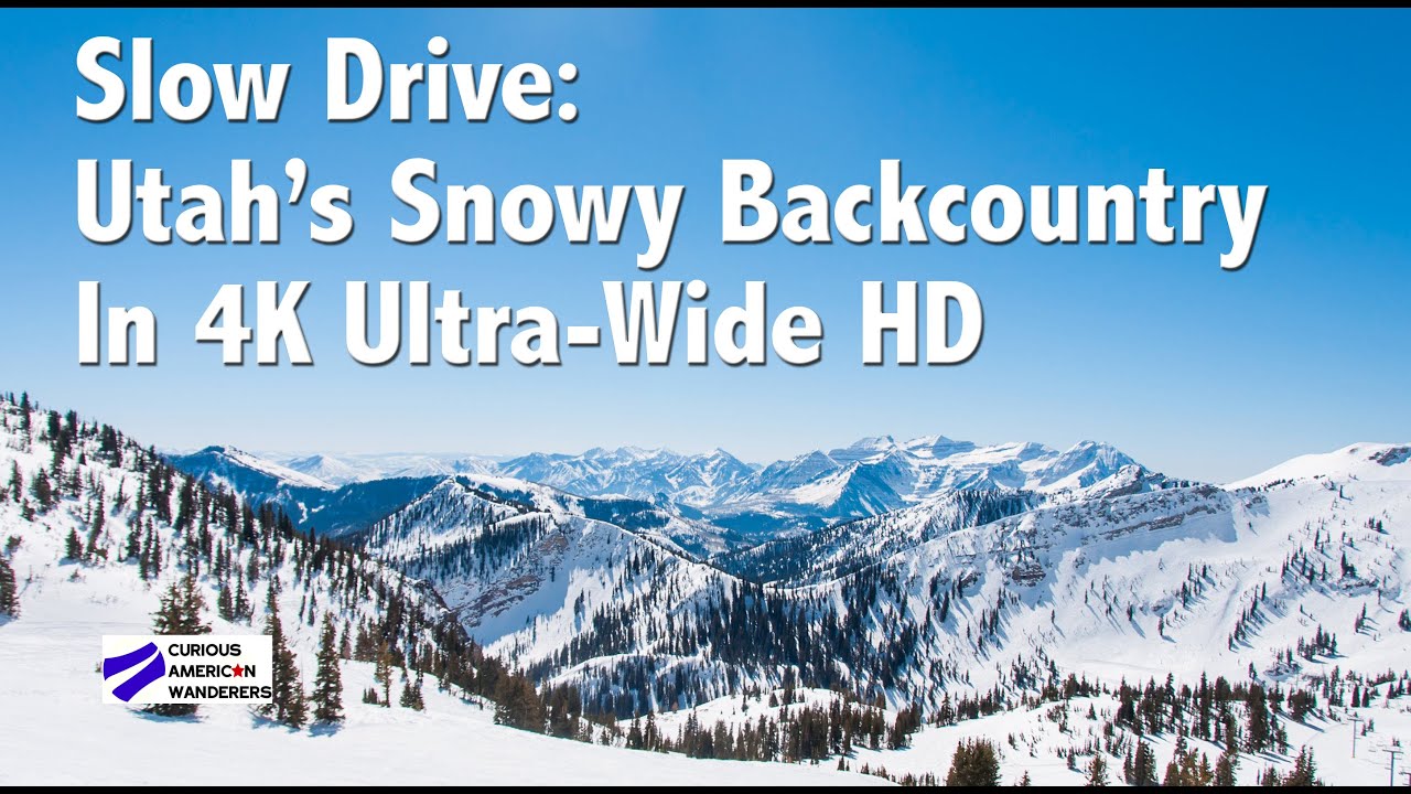 Slow TV - Relax with a beautiful drive to Utah's snowy backcountry. 4K 60 FPS HD Ultra-wide TV