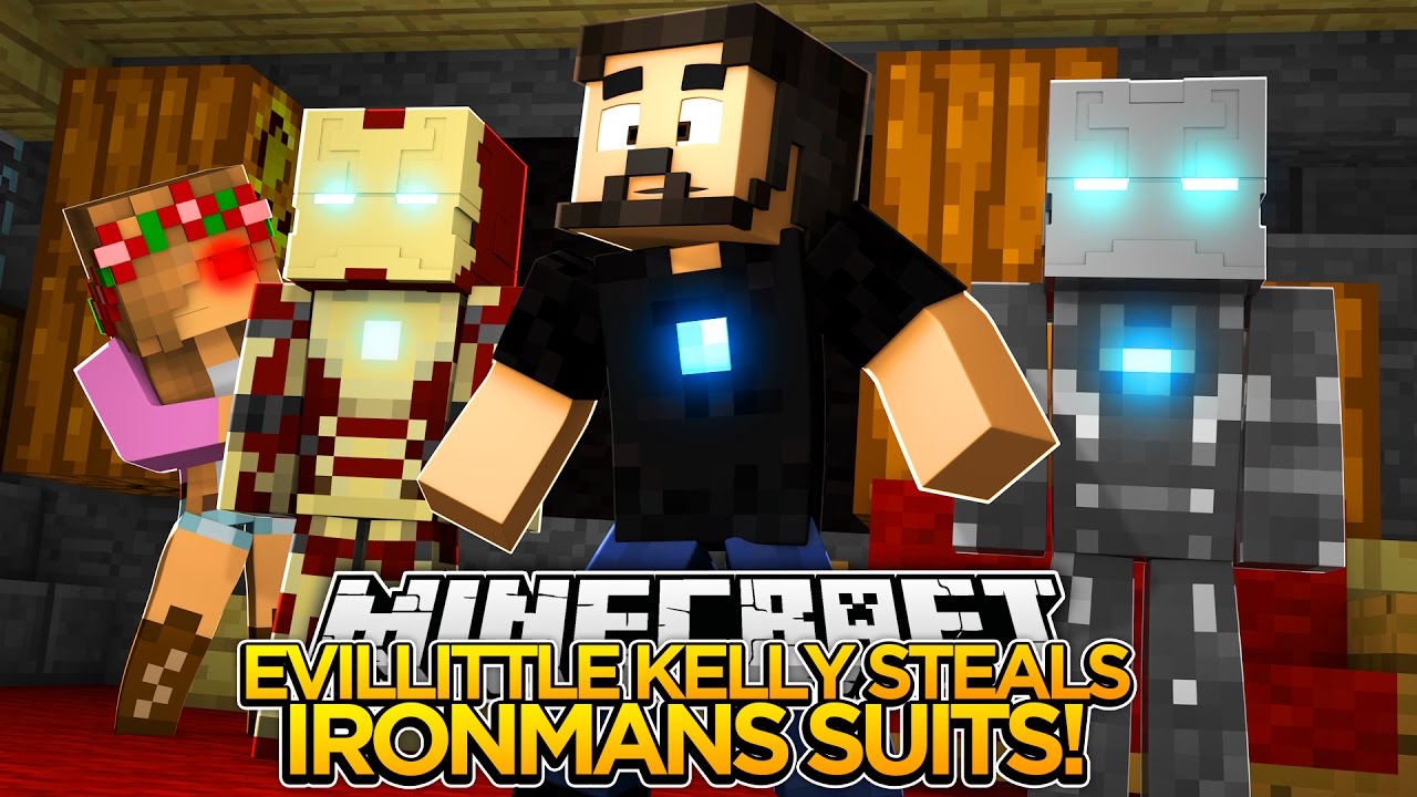 Minecraft Adventure - EVIL LITTLE KELLY STEALS IRONMANS SUITS