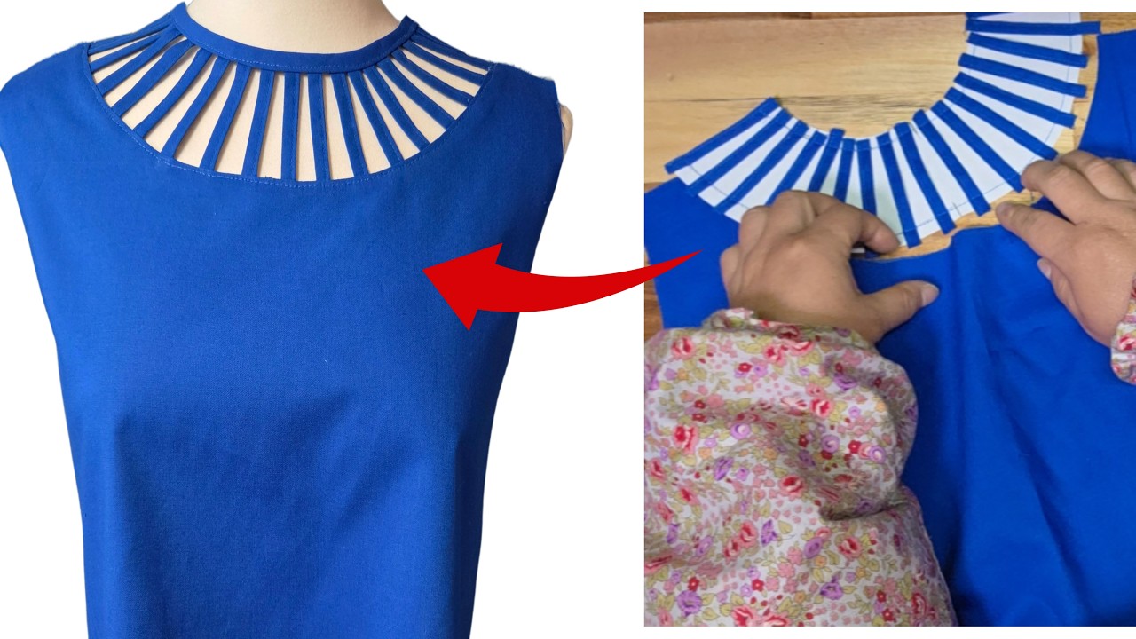 블라우스나 드레스의 네크라인을 처리하는 재봉 아이디어 #sewing #sew