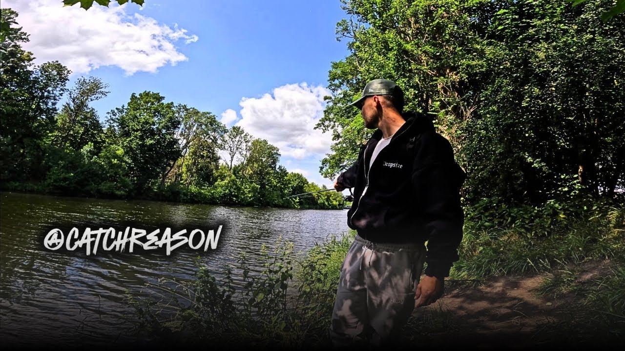 Auf BARSCH am FLUSS angeln ! 🎣 So f&auml;ngt JEDER vom UFER ! 🫱🏻&zwj;🫲🏼