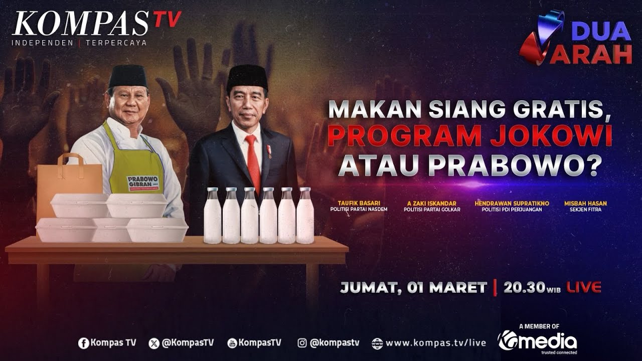 LIVE - Makan Siang Gratis, Program Jokowi atau Prabowo? I DUA ARAH