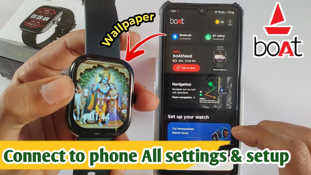 boat smart watch me time kaise set kare|boat crest connect|boat wave sigma 3 connect to phone