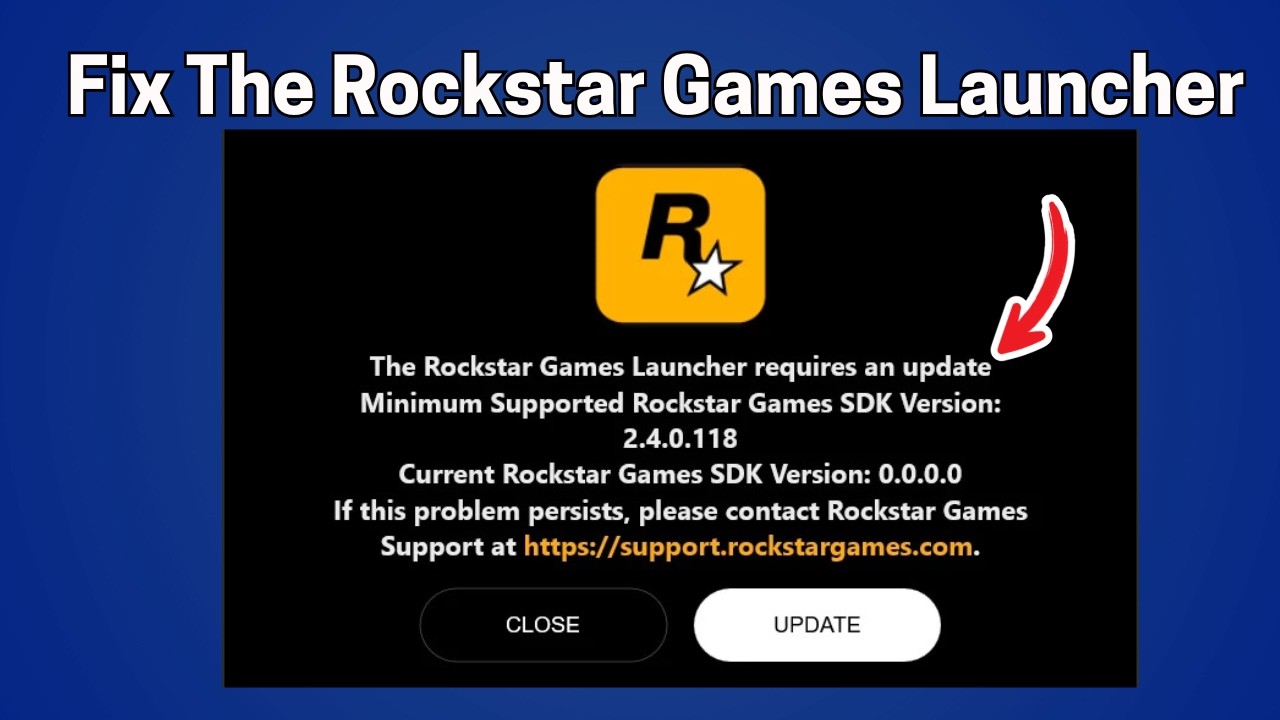 Как исправить ошибку &laquo;Rockstar Games Launcher requires an update&raquo;