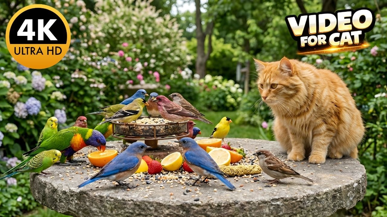 CAT TV NO ADS 😻 Много красивых маленьких птиц 🐦 для кошек смотреть