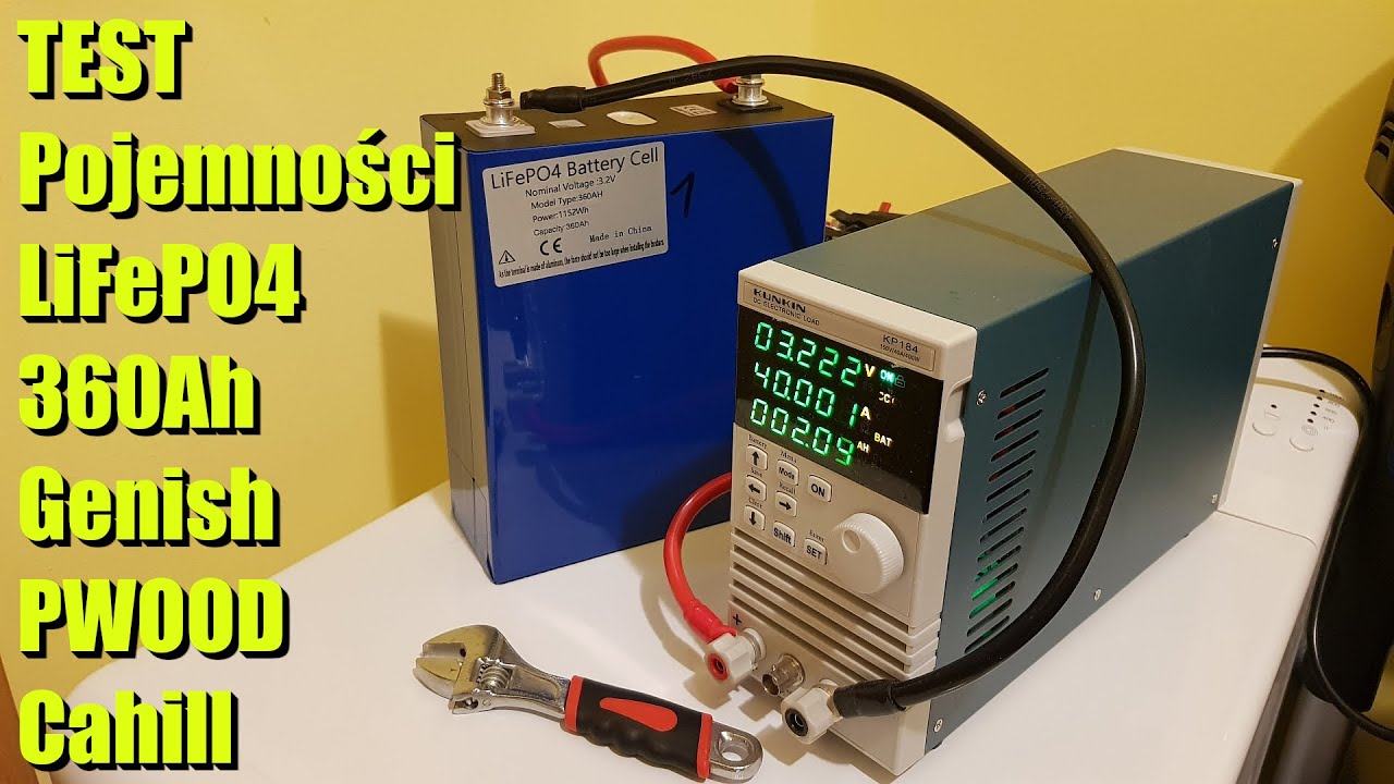 Test Pojemności LiFePO4 360Ah za 230 PLN PWOD GENISH CAHILL. BEZ ŚCIEMY = REAL CAPACITY ;)