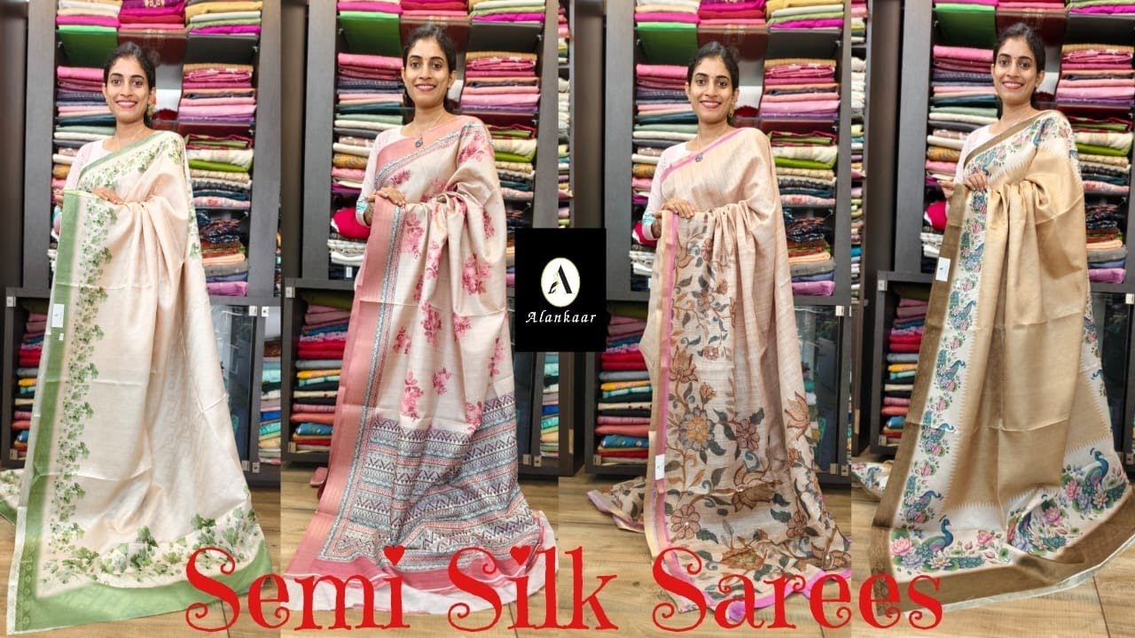 ALANKAAR BOUTIQUE / Semi Silk Sarees/ Whatsapp : 919746326239 / Sequence : 451