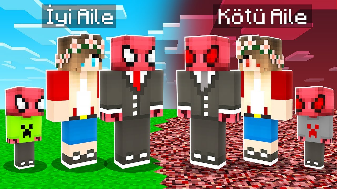 FERİTED'in K&Ouml;T&Uuml; İKİZ AİLESİ - Minecraft