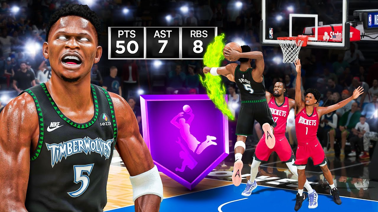 БЕЗУМНОЕ возвращение Энтони Эдвардса с 50 очками в NBA 2K26 Играйте сейчас онлайн