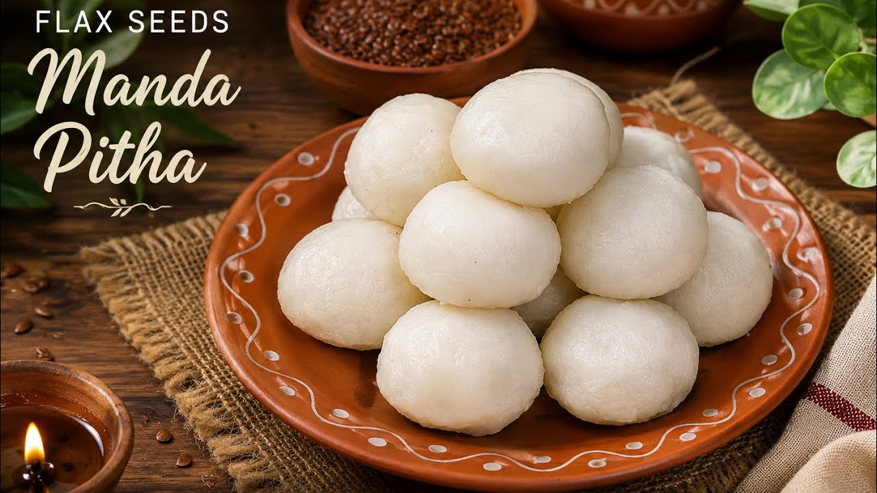 Flaxseed Manda Pitha Recipe | Fesi Manda Authentic Odia Recipe 