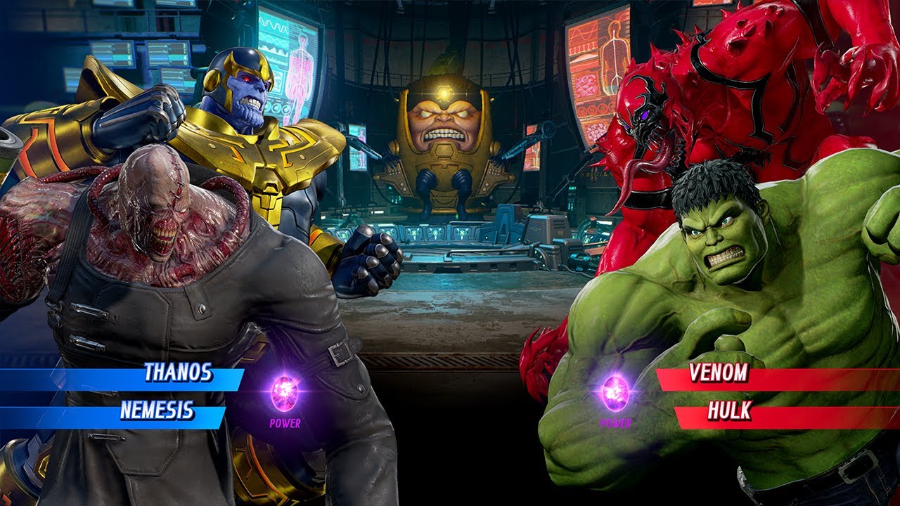 Thanos & Nemesis VS Hulk & Venom (Very Hard) - Marvel vs Capcom | 4K Gameplay