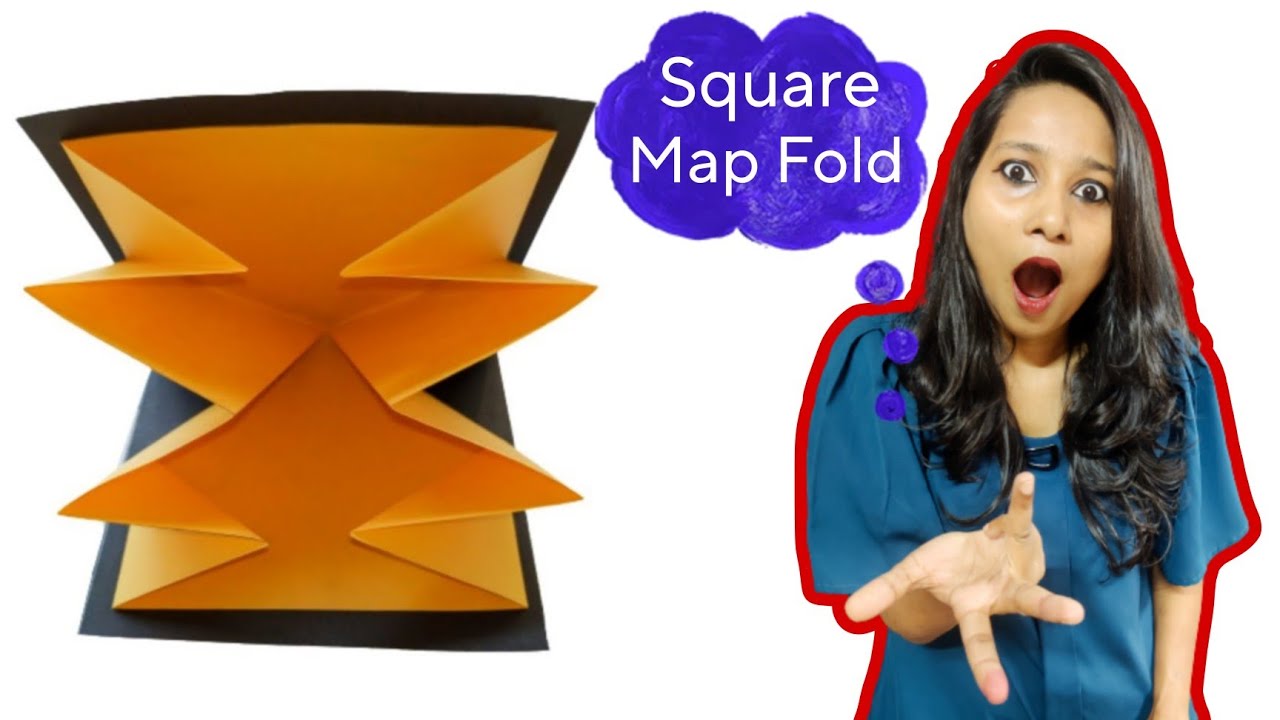 Square Map Fold Card Tutorial | Pop Up Card | SS Craft Mantra