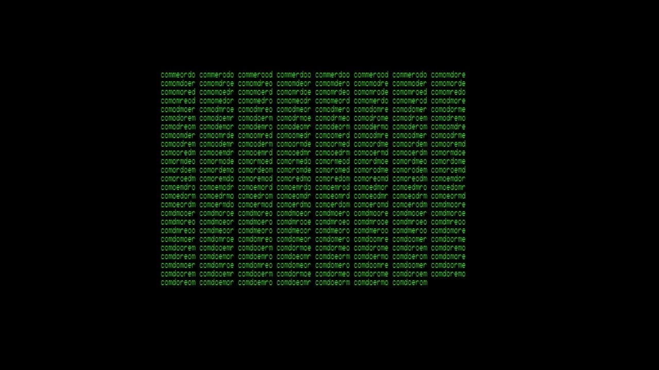 Commodore PET Anagram Program
