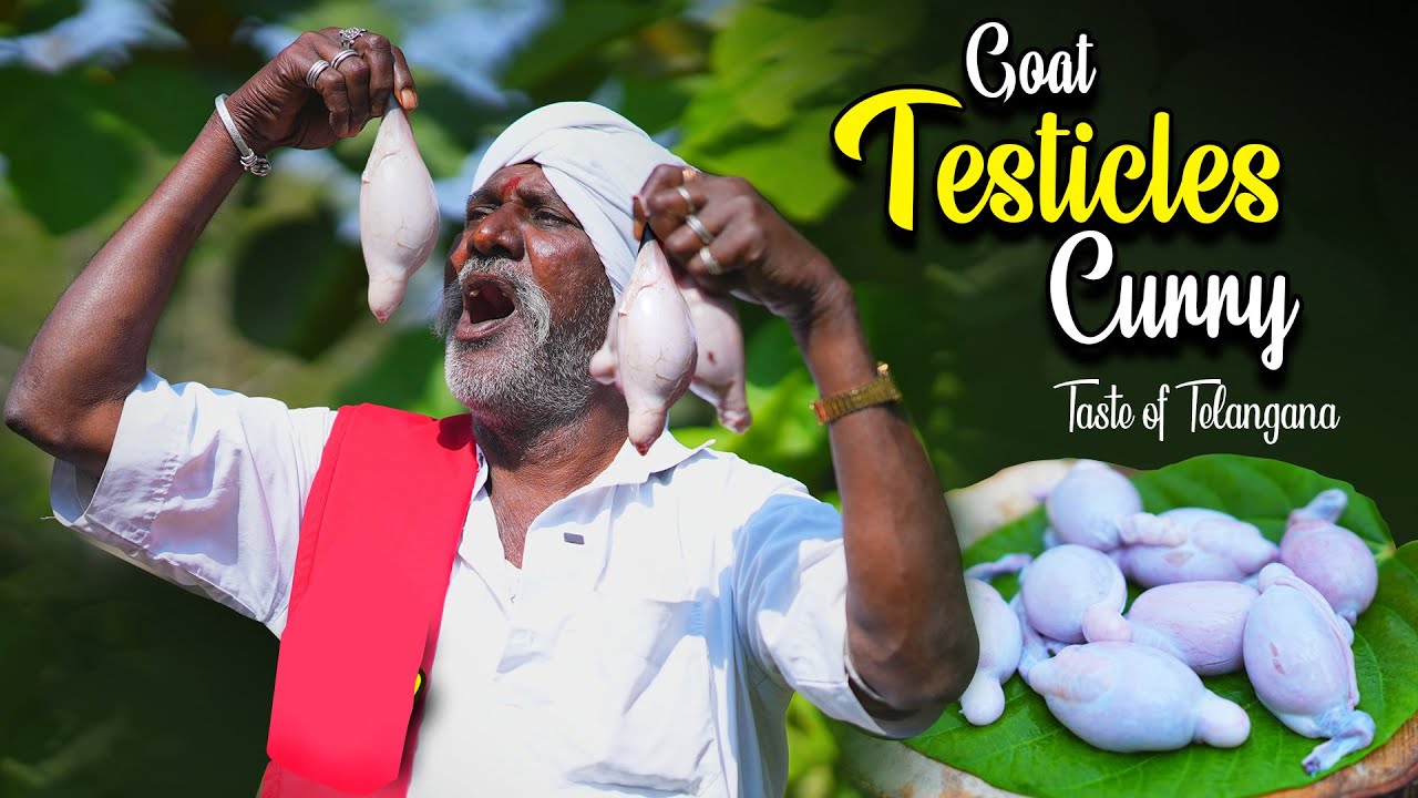 How to make Goat Testicles Recipe | Goat Balls Curry | Telangana style  Goat Kura | Desi Grandpa