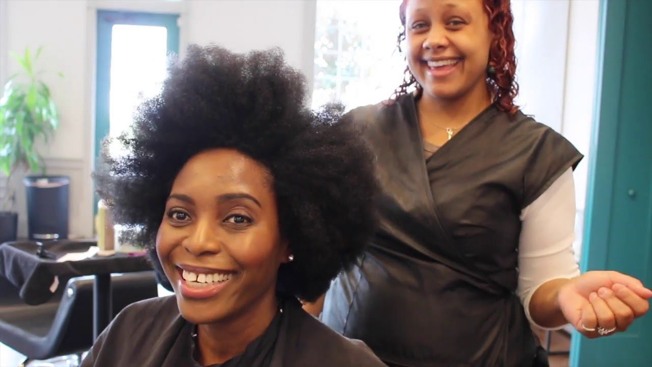 Getting a Haircut + Wash & Go on 4b/4c Hair - Huetiful Salon Dallas