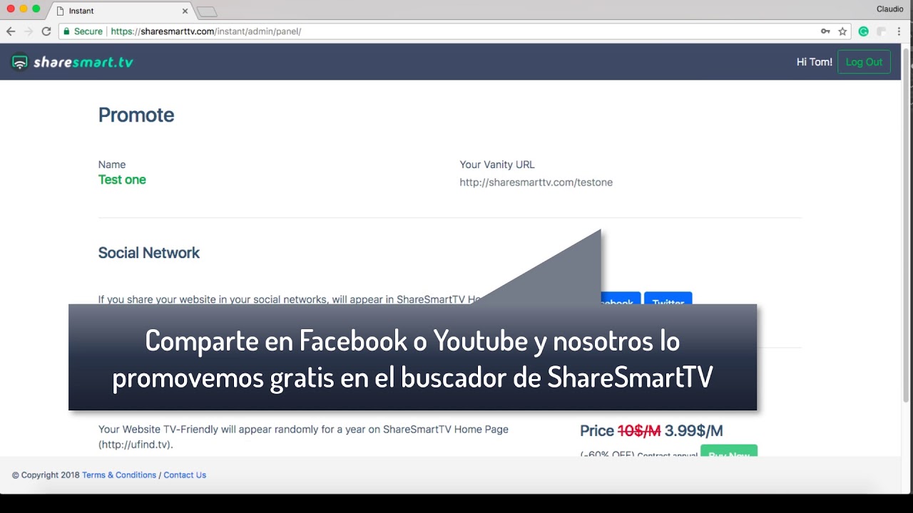 ShareSmartTV - Free Website TV-Friendly