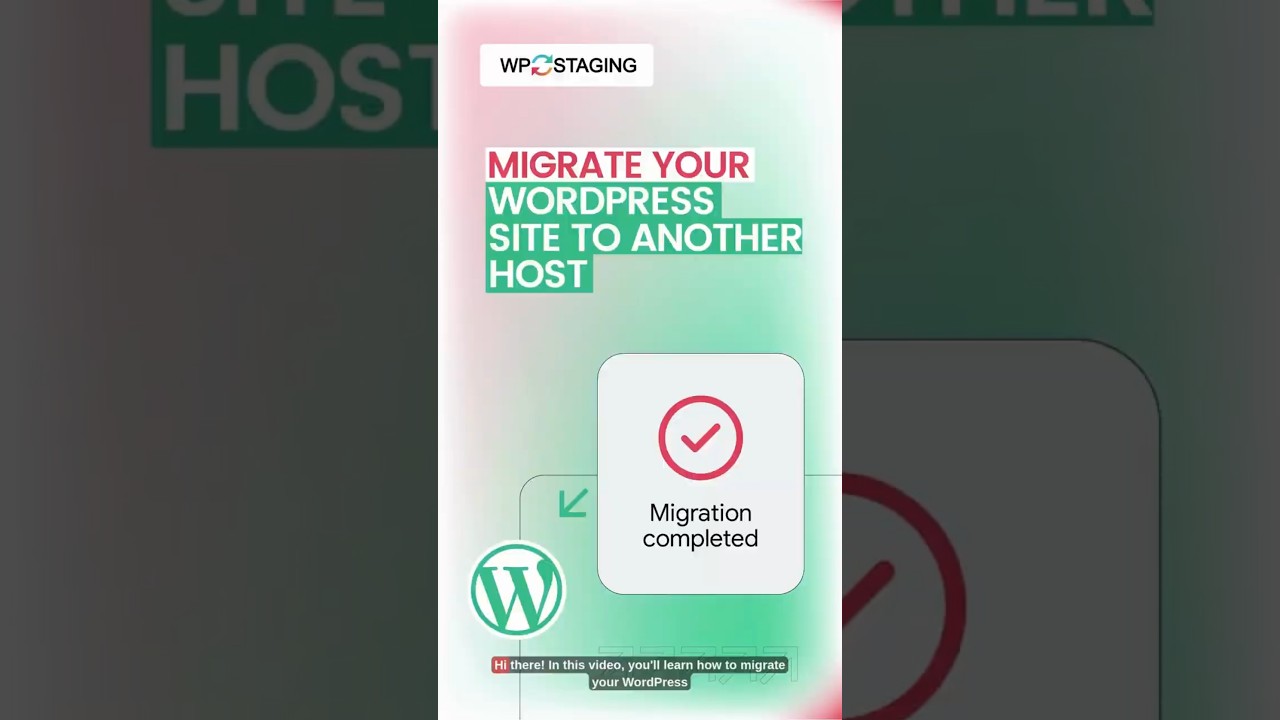 Migrate Your WordPress Site to a New Host &mdash; Fast, Safe, No Downtime! 🔁 #wordpress #wpstaging