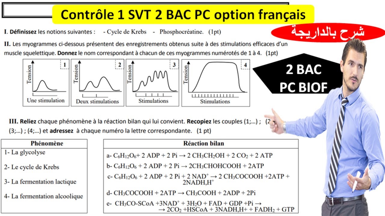 Contrôle SVT 2bac pc unité 1 BIOF option français (تصحيح الفرض)