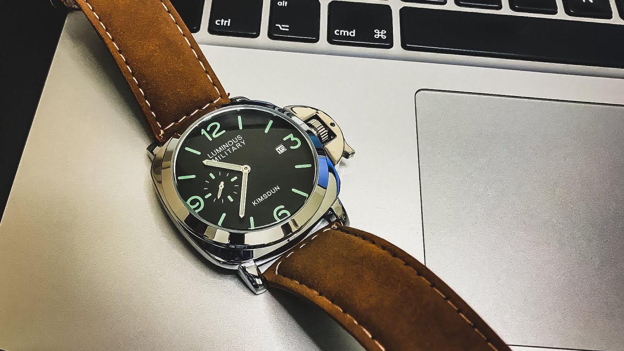 Kimsdun K-711D - Panerai homage | Gearbest Unboxing