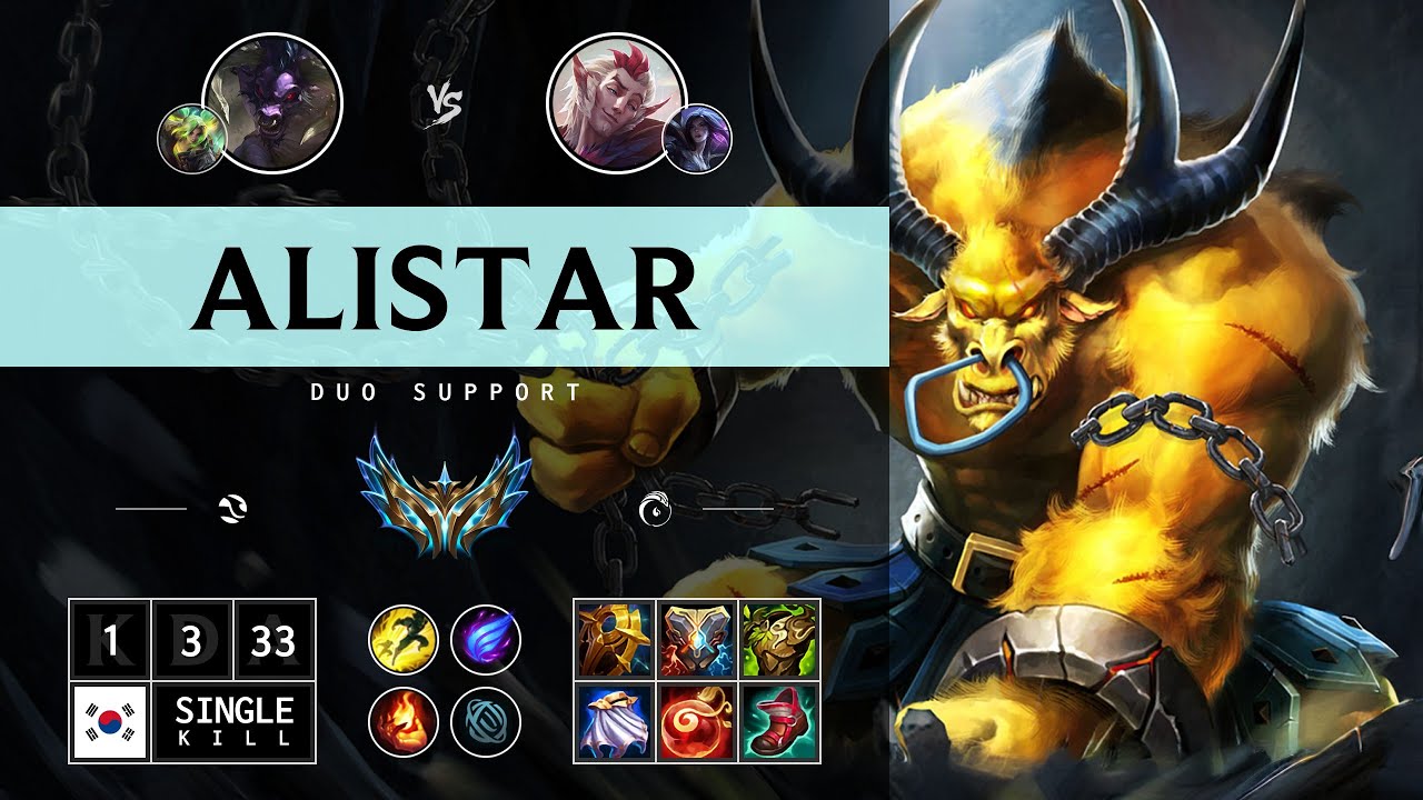 Alistar Support vs Rakan - KR Challenger Patch 14.12