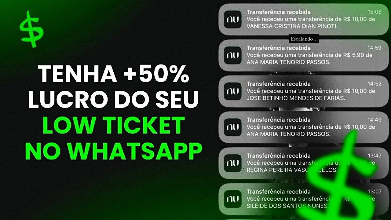 O SEGREDO PARA AUMENTAR ATÉ 50% O LUCRO DO SEU LOW TICKET NO X1 DO WHATSAPP