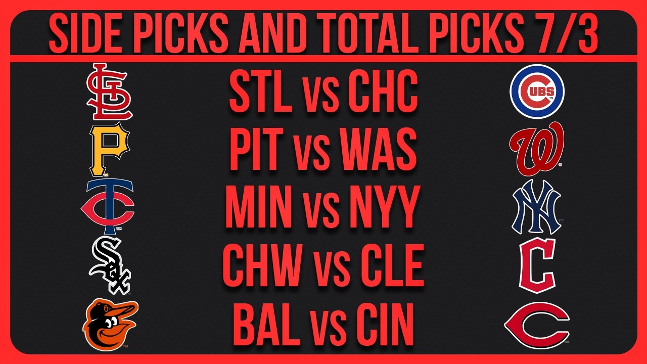 MLB Picks Today Friday 7/3/26 MLB Picks & Predictions Today