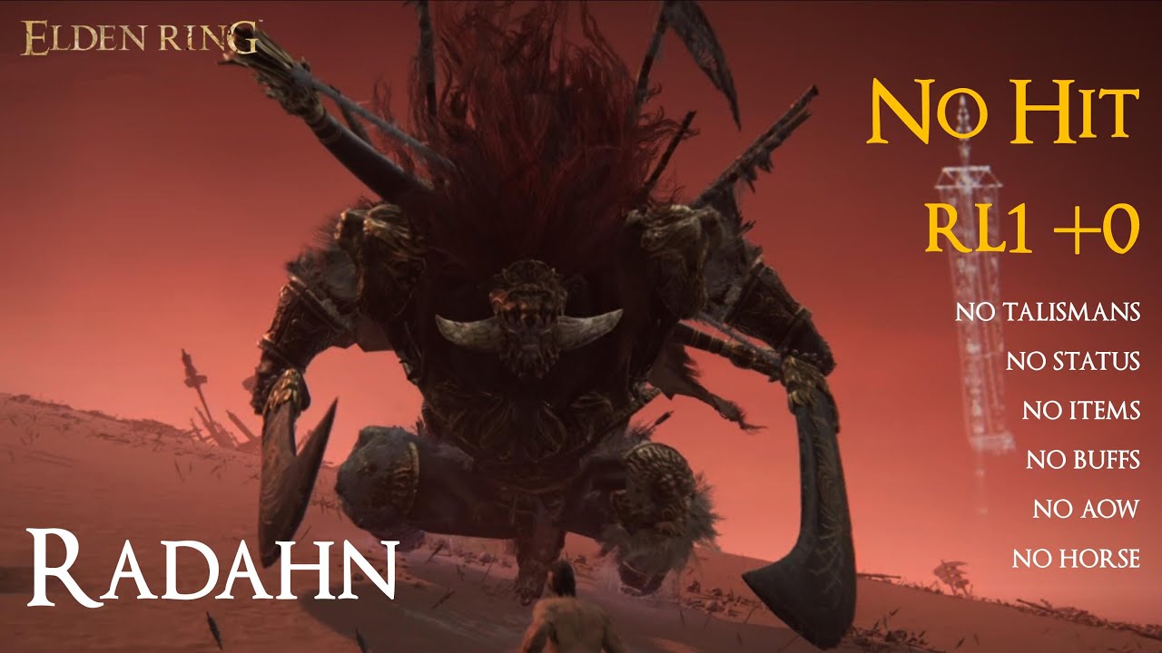 Starscourge Radahn | RL1 +0 No hit/talismans/status/buffs/items/AoW/Torrent - Elden Ring