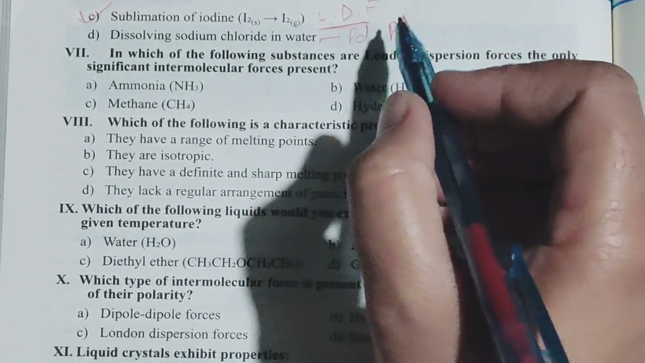 Chemistry class 11 Chapter 5 Exercise MCQS new syllabus 2025 ImiiAcademy States and phases of matter