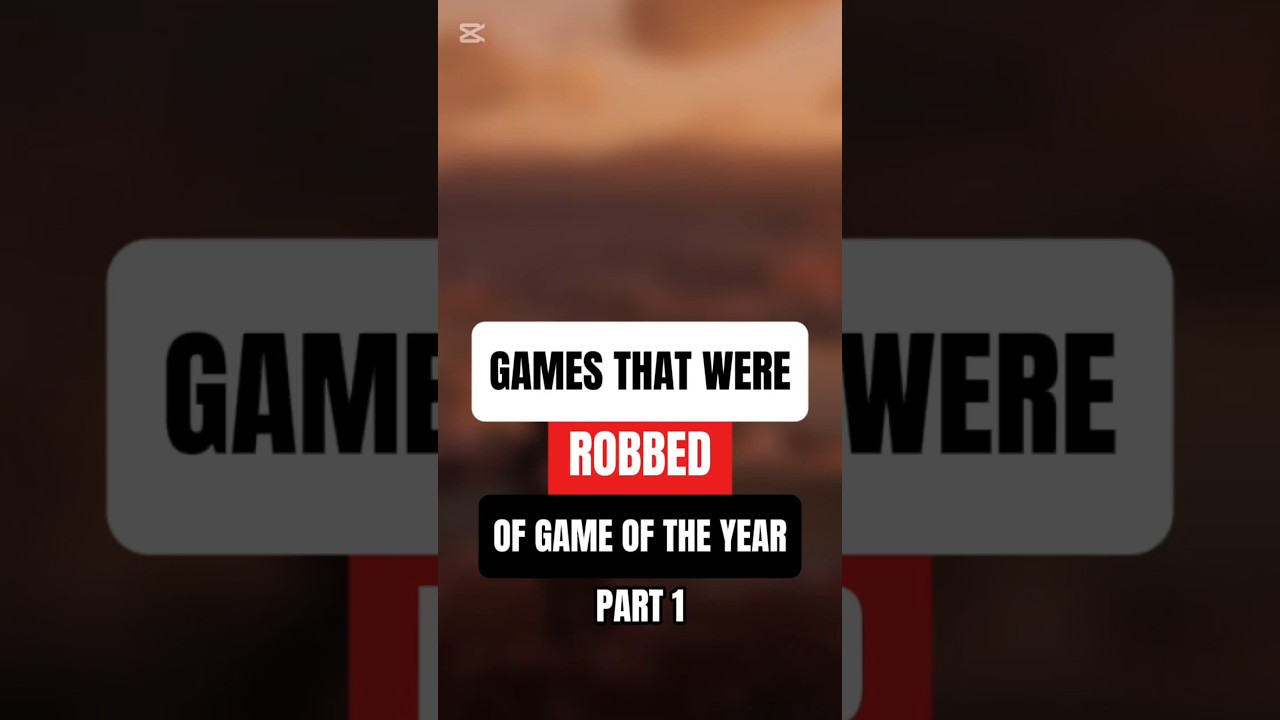 Biggest GOTY Robbery in Gaming History | Games That Were ROBBED of GOTY 