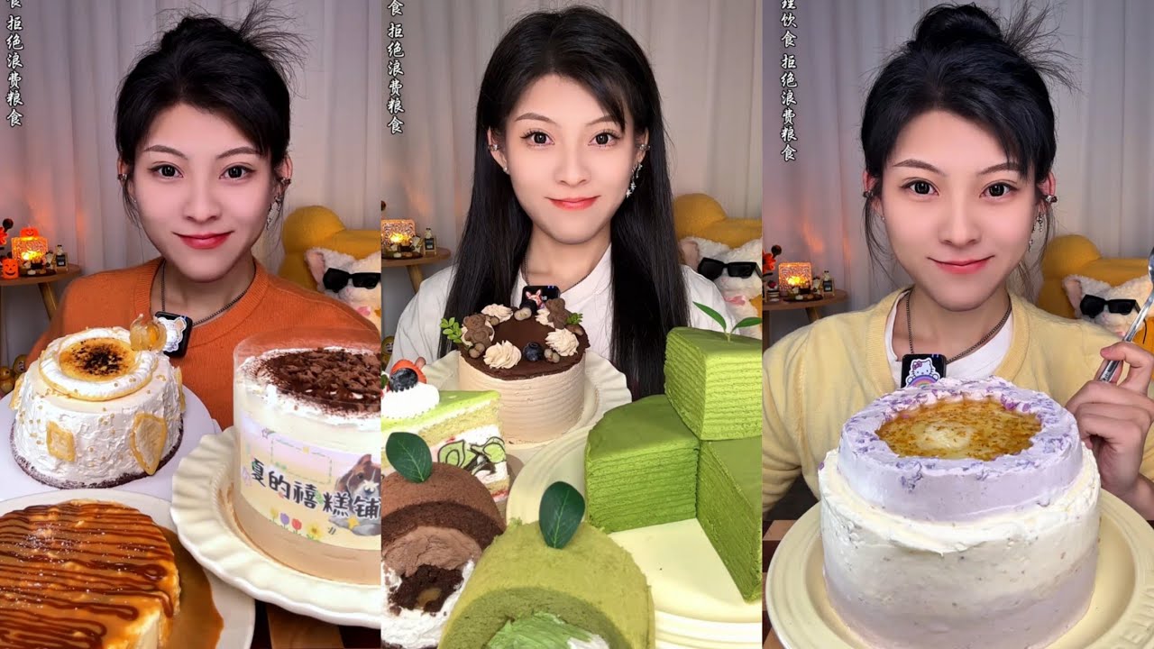 Chocolate Crepe&Chocolate PearlsCAKE 🎂🍰 & DessertASMR/EatingShow Challenge#cream #lavacakes#tiramisu