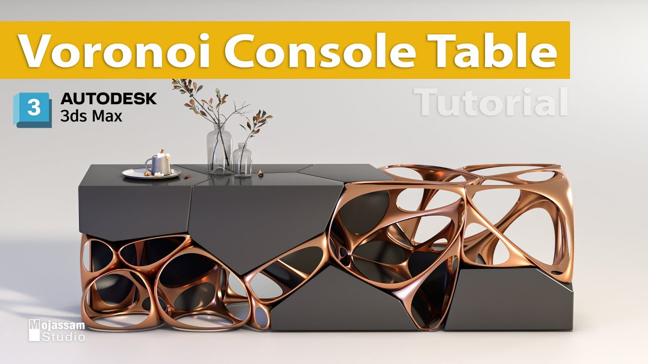 Build a Modern and Stylish Voronoi Console Table in 3ds Max (Step-by-Step Tutorial)