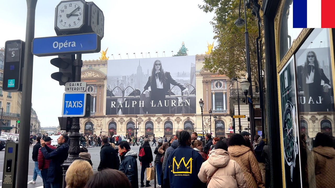 🇫🇷☁️【HDR 4K】Paris Walk - Opéra to Rivoli via Strasbourg Saint Denis & Châtelet (Nov 2024)