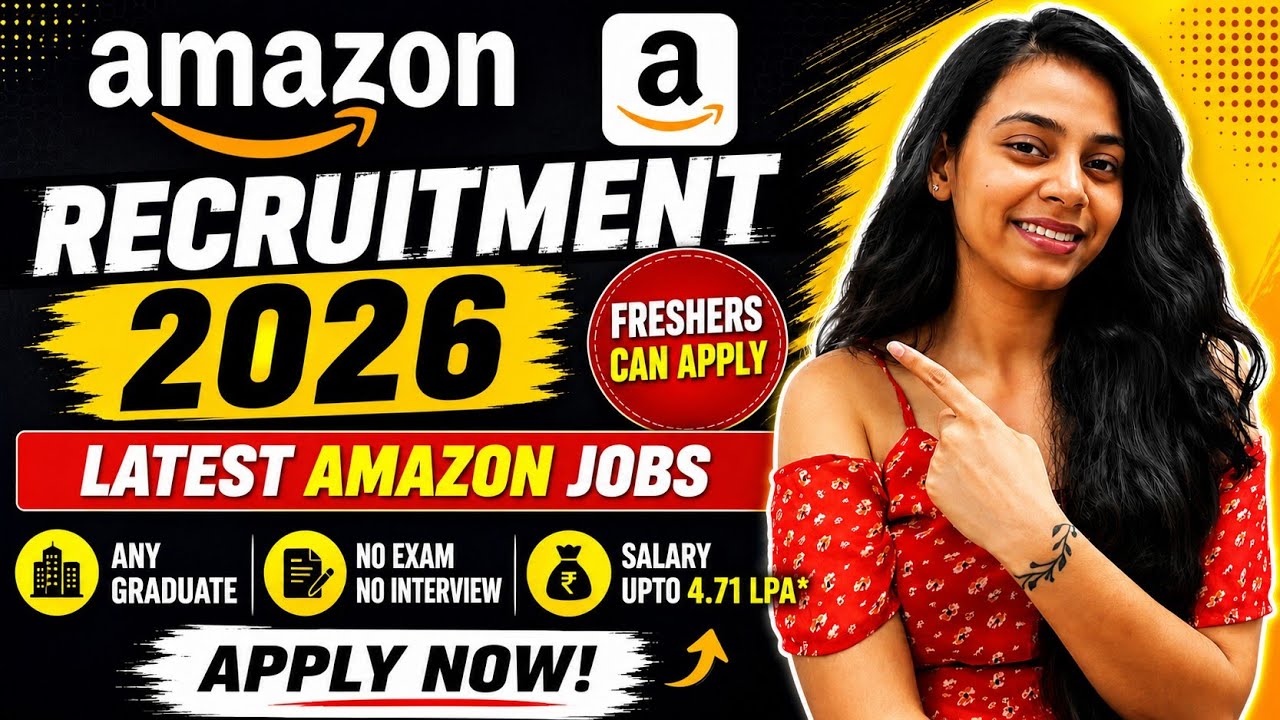 Amazon Work From Home Jobs 2026 🔥 Freshers Can Apply | Latest Amazon Vacancy | Apply Now