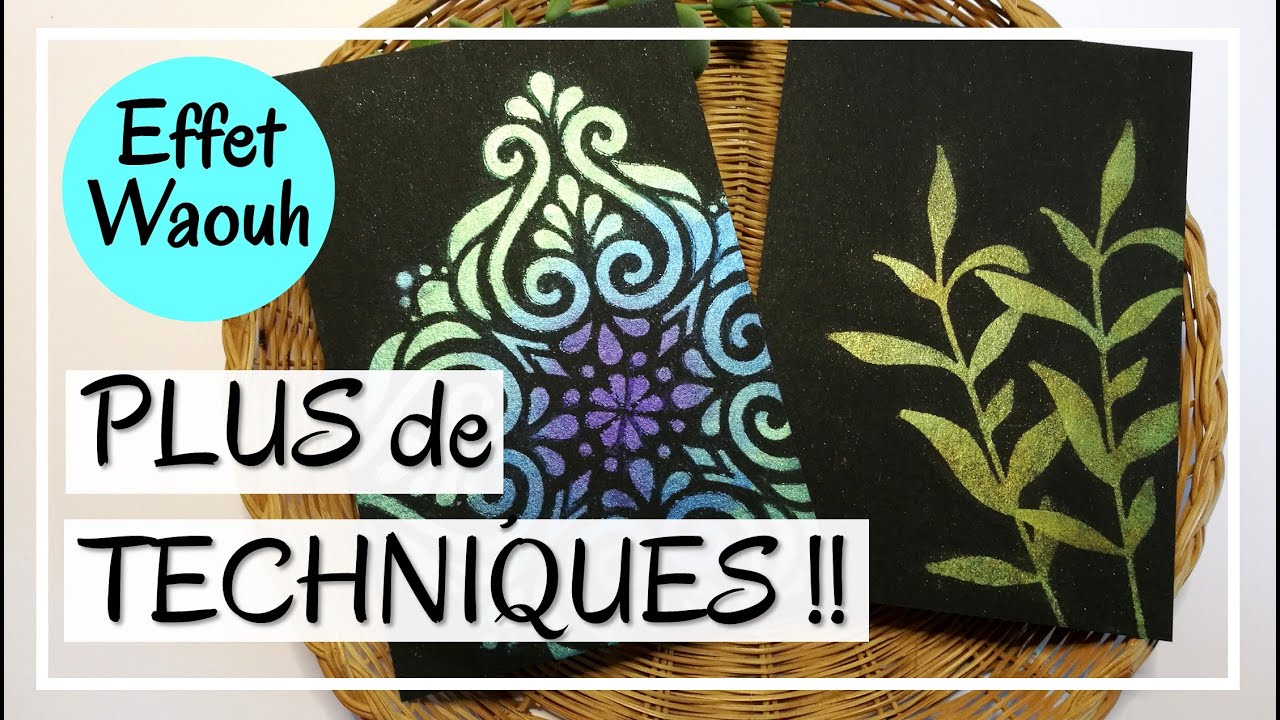 TOUJOURS PLUS LOIN !! POUDRES de MICA - nouvelles façons de les utiliser ! DIY Scrapbooking Carterie