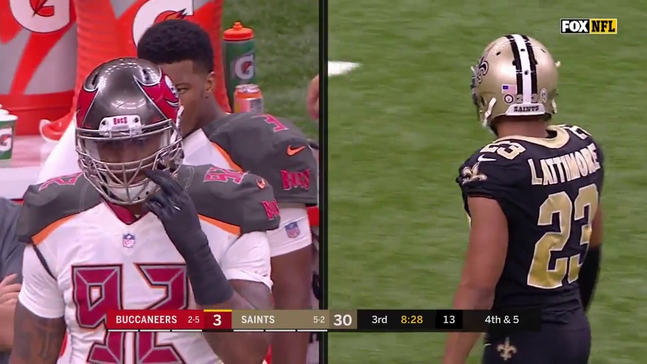 Winston & Evans' Sideline Scuffle w/ Lattimore, Coach Payton Furious | Bucs vs. Saints | NFL Wk 9