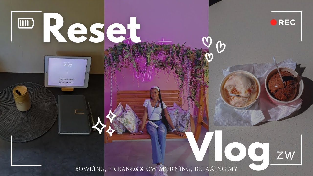 Reset-ish Vlog💌: Bowling,grocery run,slow morning,relaxing my hair|| Zimbabwean YouTuber 🇿🇼