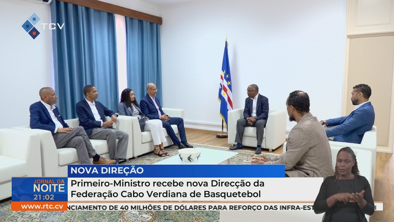 Primeiro-Ministro recebe nova direção da Federação Cabo Verdiana de Basquetebol