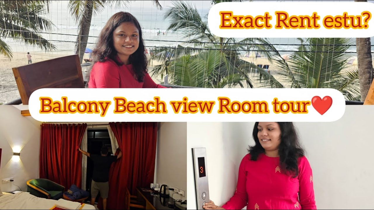 Room tour❤️/Beach side view from balcony/Exact Rent estu?