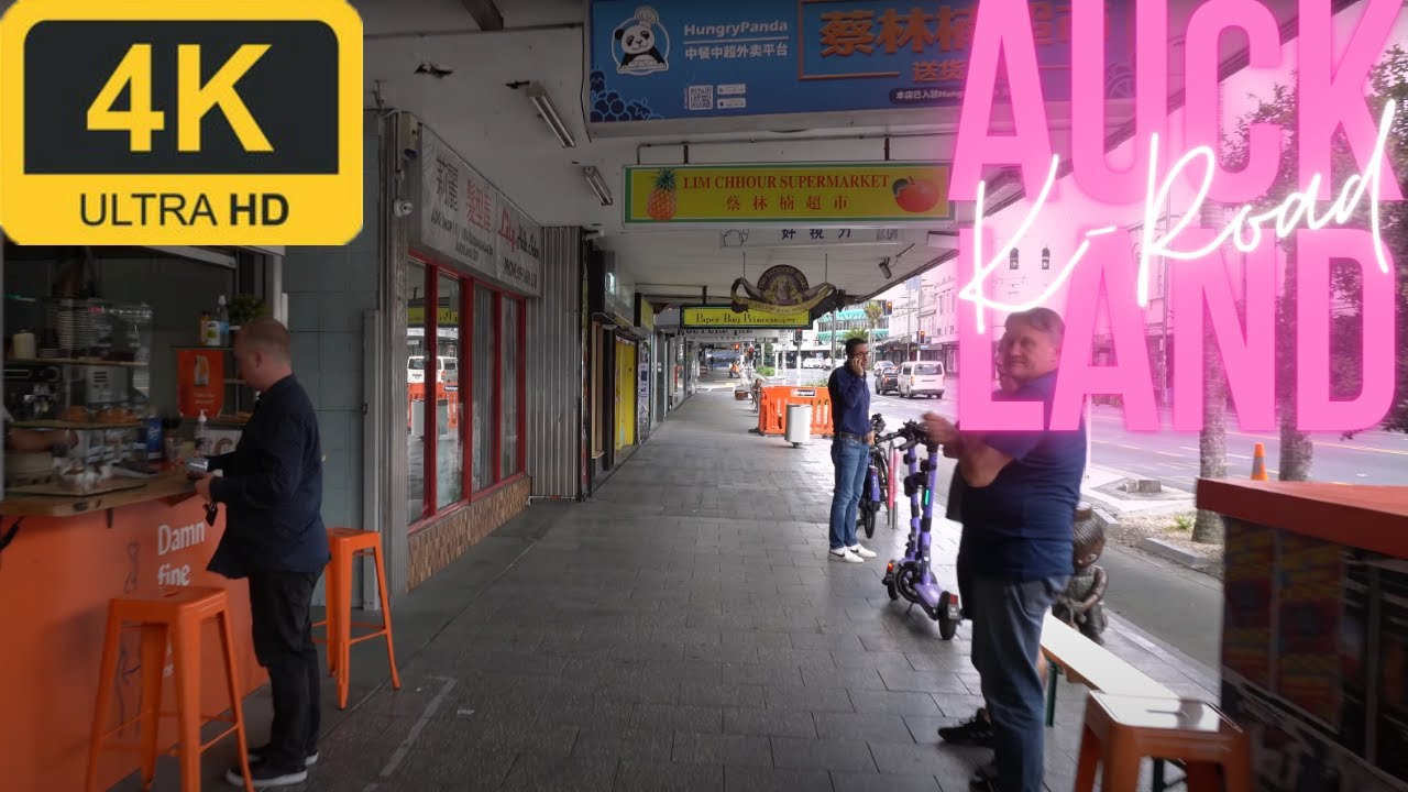 Walk in Downtown Auckland | Upper Queen Street to K-Road | 4K
