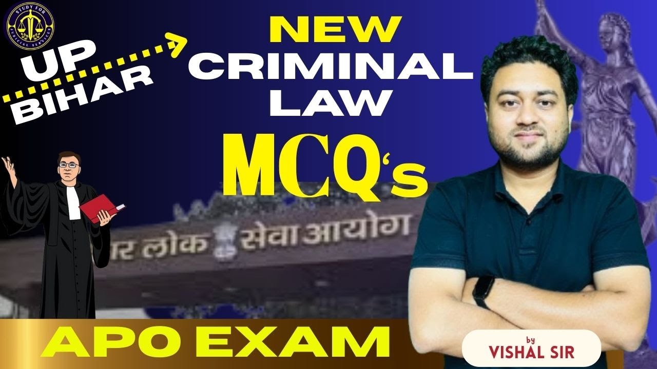 NEW CRIMINAL LAW MCQs for BIHAR  & UP APO 2026  #upapo #biharapo  #judiciaryexam