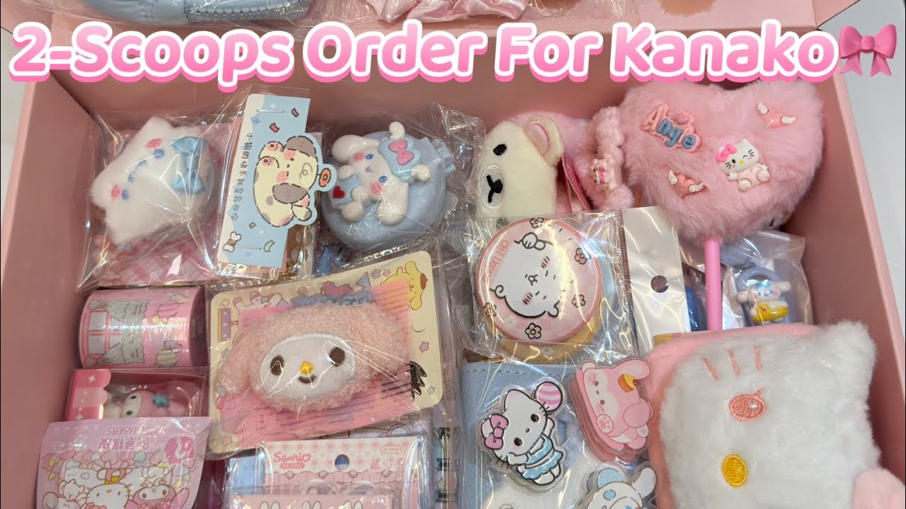 Let’s pack a 2-scoops order for Kanako💗#sanrio #luckyscoop #packingorders #mysterybox #fpy 