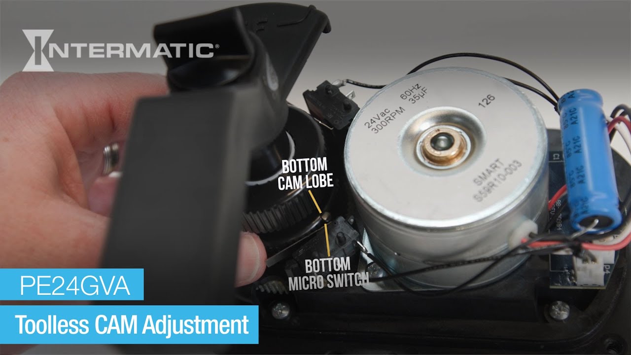 How to Make Toolless Cam Adjustments on the Intermatic PE24GVA Valve Actuator