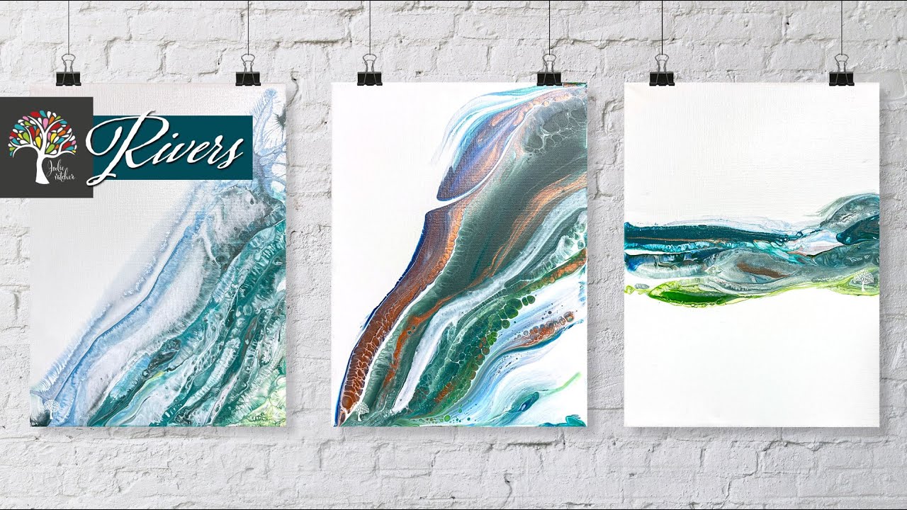 Experiment#3, 4 and 5 Fluid Art Painting Technique using PVA, House Paint and Varnish