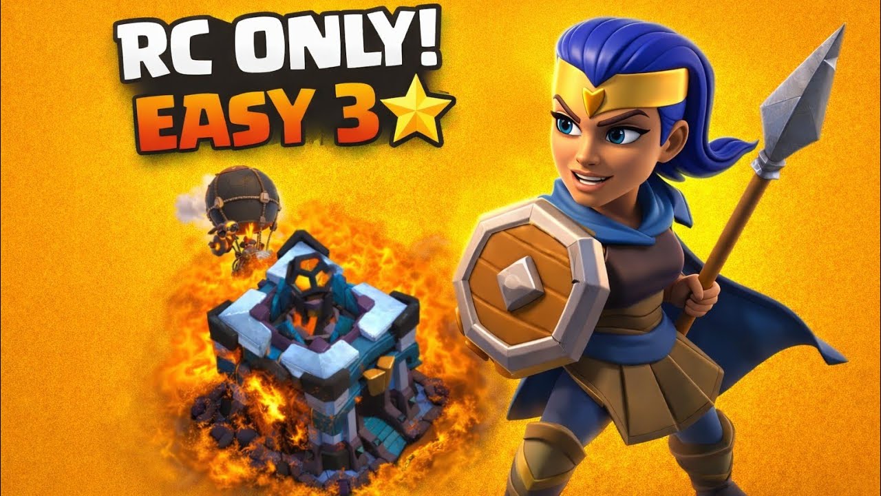 RC ONLY Attack Destroys TH13 😱 | EASY 3⭐ Royal Champion Strategy