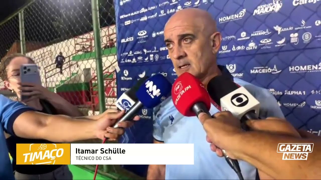 Coletiva com o técnico Itamar Schülle do CSA após vitória sobre o CSE: 1x0