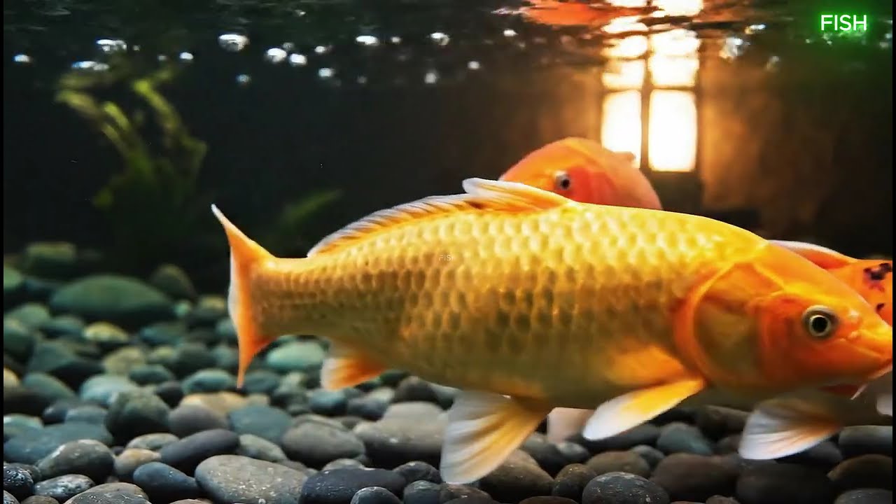 Koi Fish 2 Pond Aquatic Plants in 4K A Refined Living Space to Welcome the New Year 2026