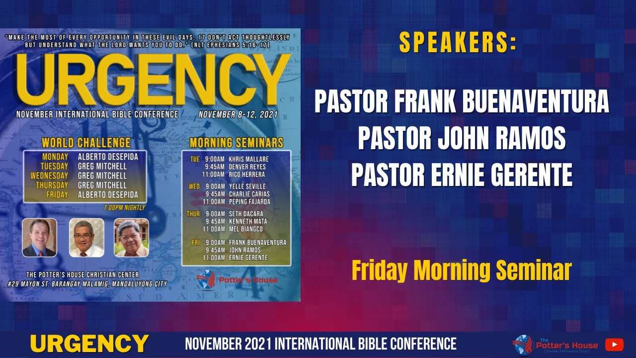 Pastor Frank Buenaventura & John Ramos | FRIDAY MORNING |  November 12, 2021