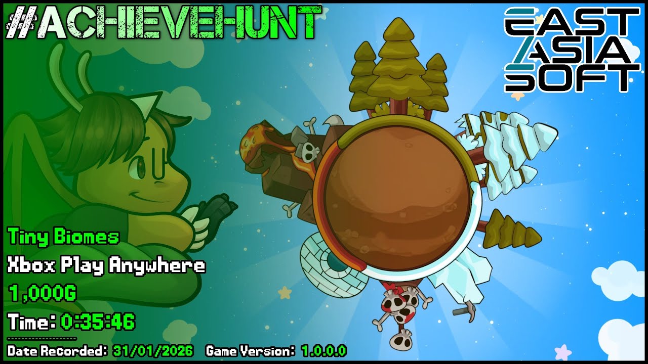 #AchieveHunt - Tiny Biomes (Xbox Play Anywhere) - 1,000G in 35m 46s!
