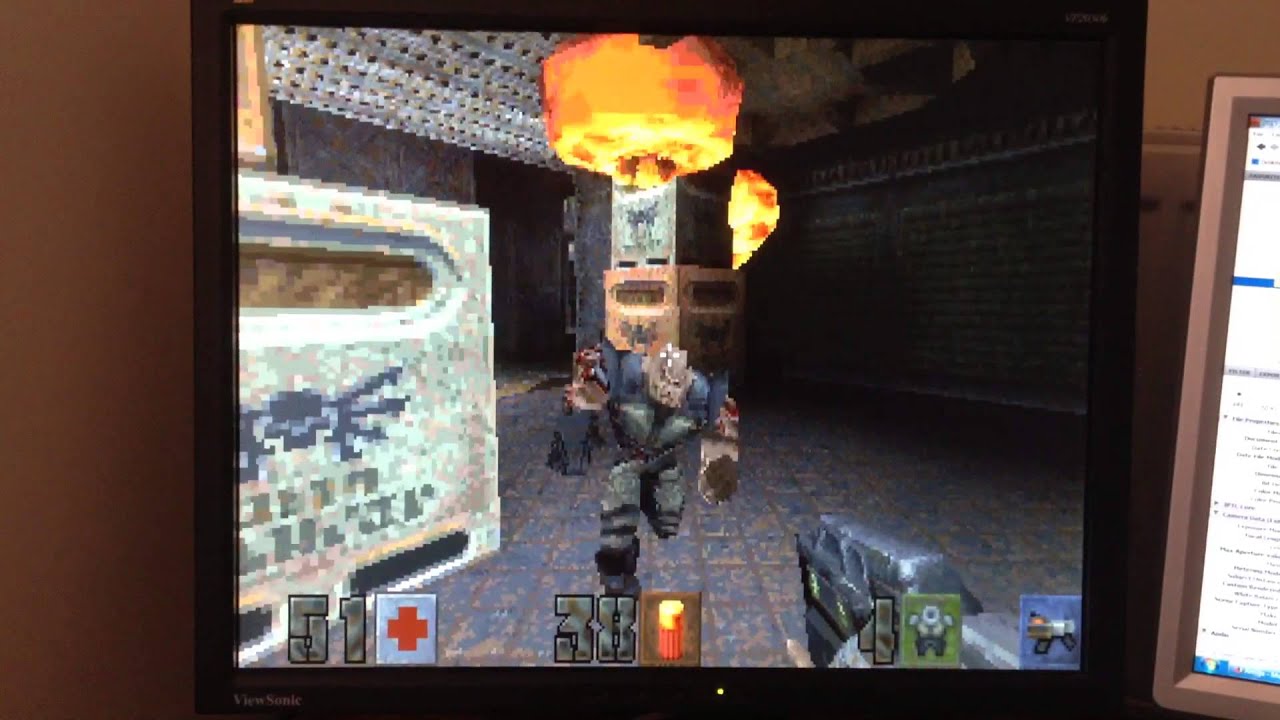 AmiQuake 2 on an Amiga 1200 Blizzard 1260 at 80mhz